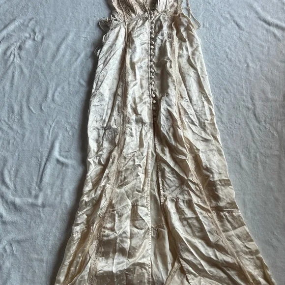 For Love & Lemons Liz Maxi Dress Cream - Picture 10 of 13